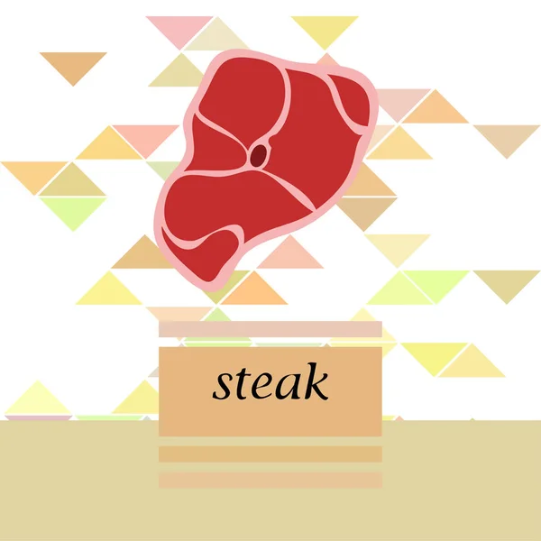 Frisches Steak Symbol Vektorillustration — Stockvektor