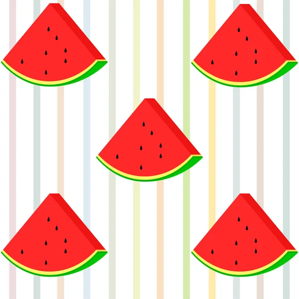 Watermelons Background Card Vector Illustration — Stock Vector