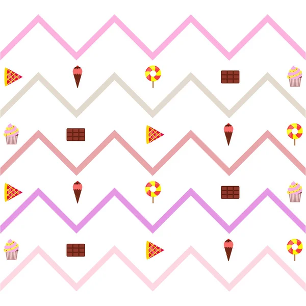 Chocolate, caramelo, pastel, pastel, helado, dulce, vector abstracto ilustración . — Vector de stock