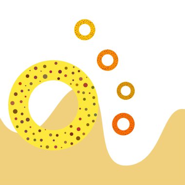 Renkli krakerlerin basit illüstrasyonu, vektör