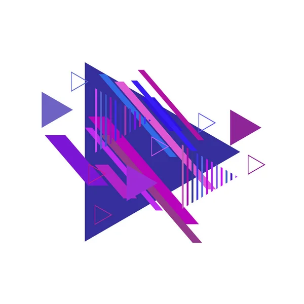 Motif Géométrique Avec Triangles Lilas Bleus Illustration Vectorielle — Image vectorielle