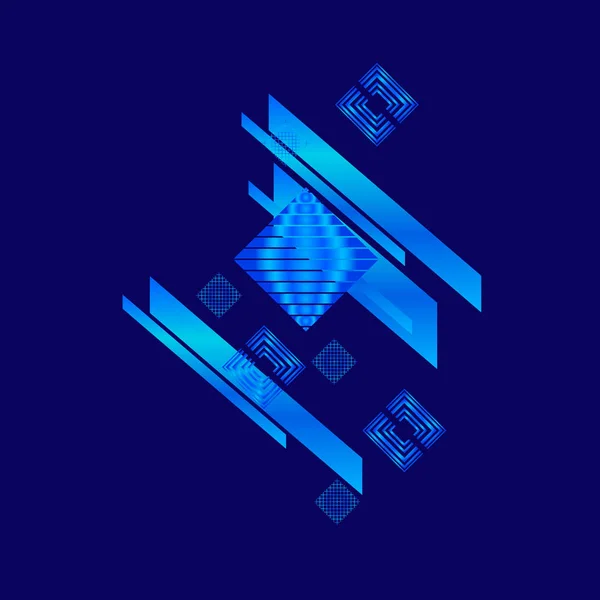 Padrão Abstrato Com Losango Azul Ilustração Vetorial — Vetor de Stock