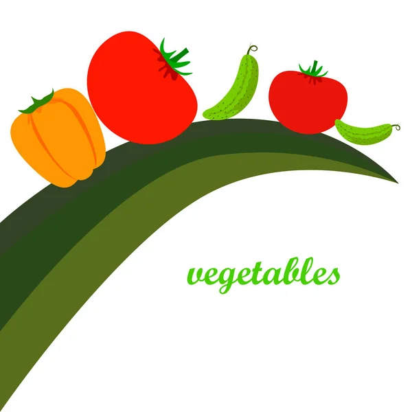 Ilustração Simples Vegetais Com Letras —  Vetores de Stock