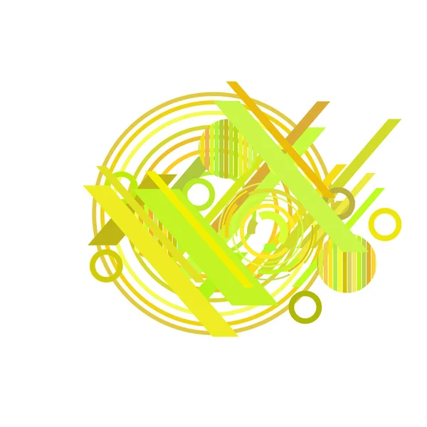 Patrón Geométrico Colores Verde Amarillo Ilustración Vectorial — Vector de stock