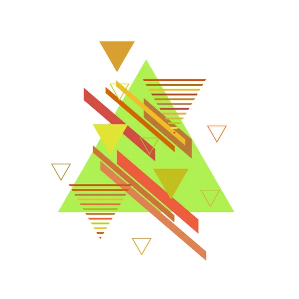 Patrón Abstracto Con Triángulos Coloridos Sobre Fondo Blanco — Vector de stock