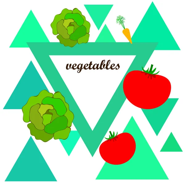 Simple Illustration Colorful Vegetables Vector — Stock Vector