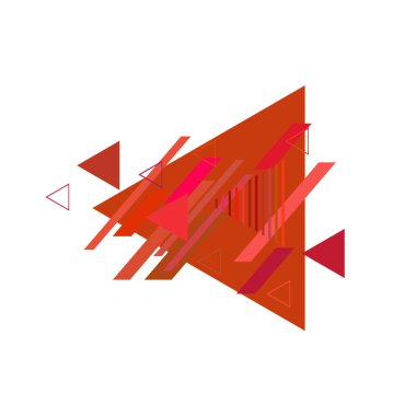 Beyaz arka plan üzerinde renkli üçgenler ile geometrik desen