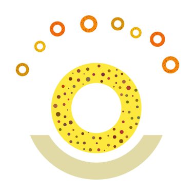 Renkli krakerlerin basit illüstrasyonu, vektör