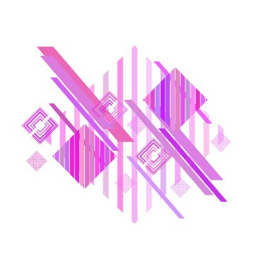 Pembe eşkenar dörtgenile soyut geometrik desen