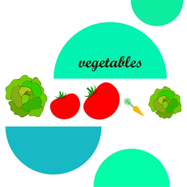 Einfache Illustration Von Buntem Gemüse Vektor — Stockvektor