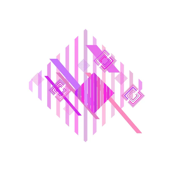 ピンクのロンバスを持つ抽象的な幾何学的パターン — ストックベクタ