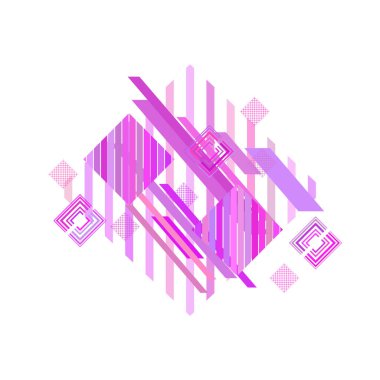 Pembe eşkenar dörtgenile soyut geometrik desen
