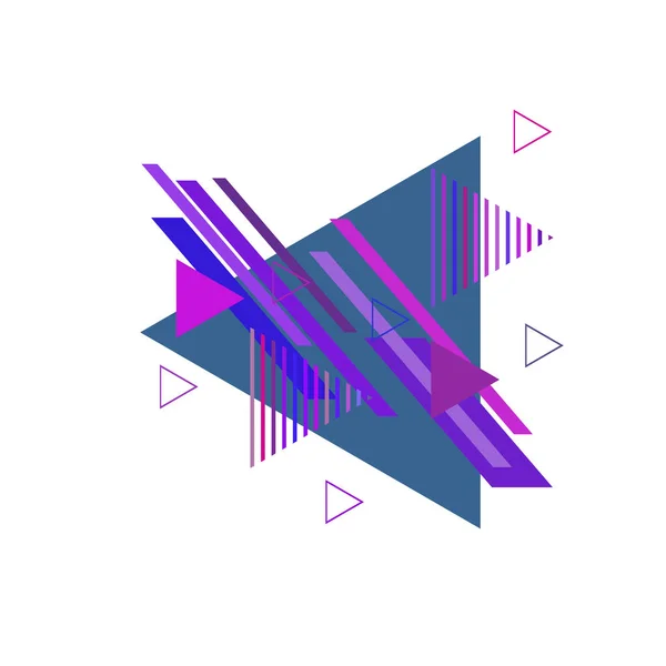 Motif Géométrique Avec Triangles Lilas Bleus Illustration Vectorielle — Image vectorielle