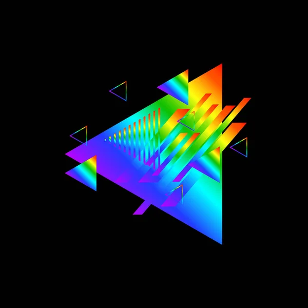 배경에 다채로운 삼각형이있는 기하학적 — 스톡 벡터