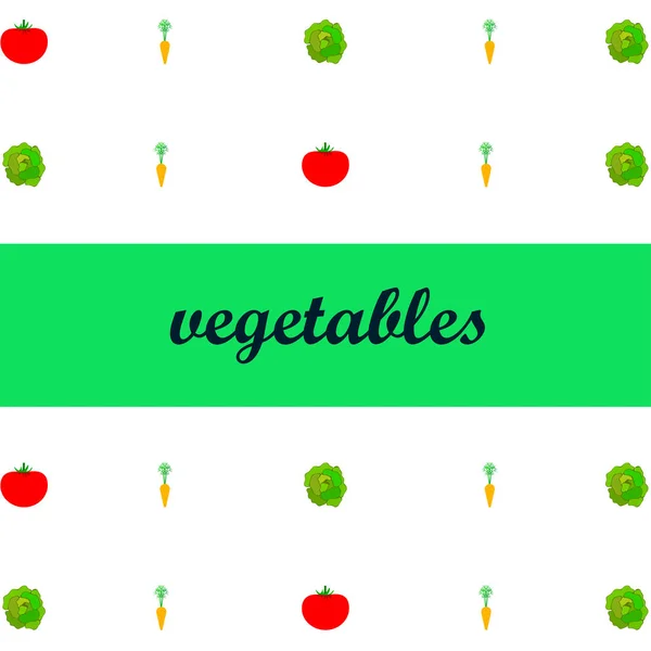 野菜の図テキスト ベクトル — ストックベクタ