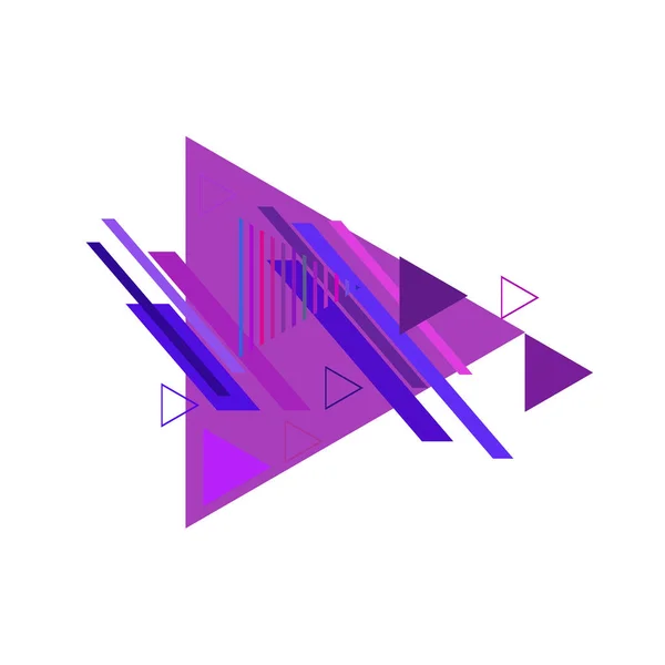 Patrón Geométrico Con Triángulos Lila Azul Ilustración Vectorial — Vector de stock