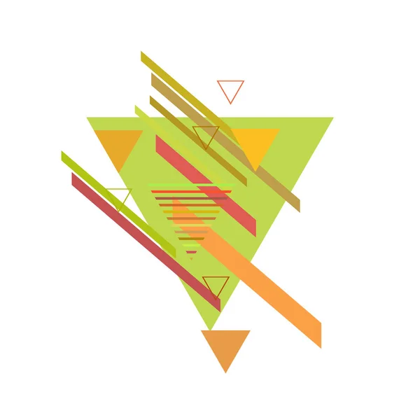Patrón Abstracto Con Triángulos Coloridos Sobre Fondo Blanco — Vector de stock