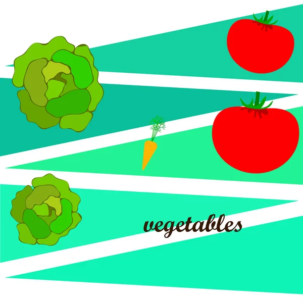 Простая Иллюстрация Красочных Овощей Векторов — стоковый вектор