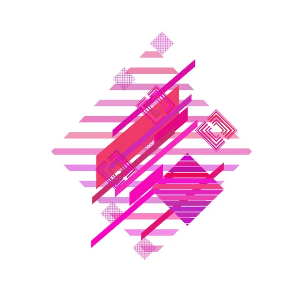 ピンクのロンバスを使用した幾何学模様 ベクトルイラスト — ストックベクタ