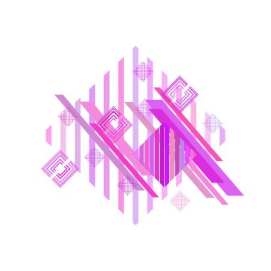Pembe eşkenar dörtgenile soyut geometrik desen