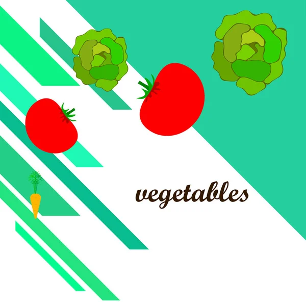 Проста Ілюстрація Барвистих Овочів Вектор — стоковий вектор