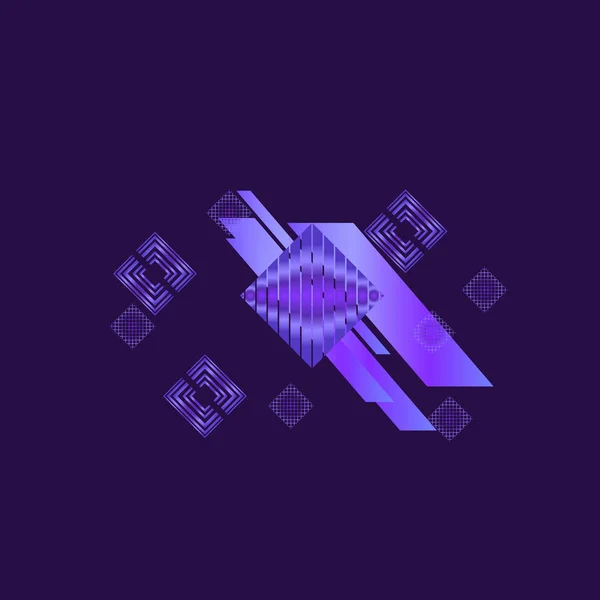 Геометрический Узор Фиолетовыми Ромбами Векторная Иллюстрация — стоковый вектор