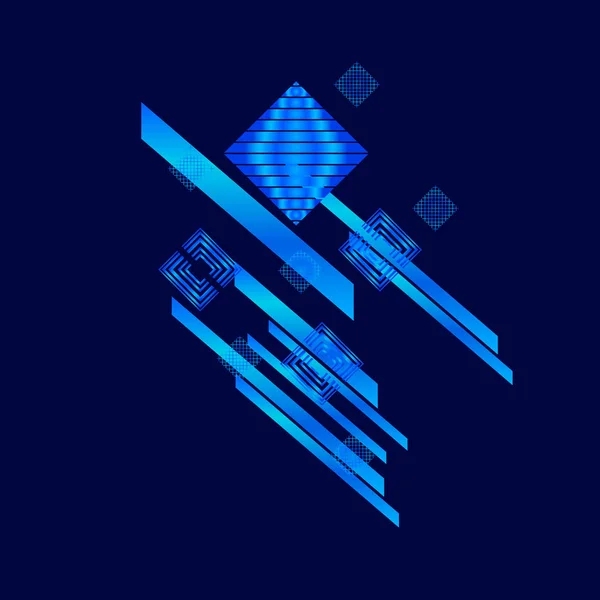 Abstraktes Muster Mit Blauen Rauten Vektorillustration — Stockvektor