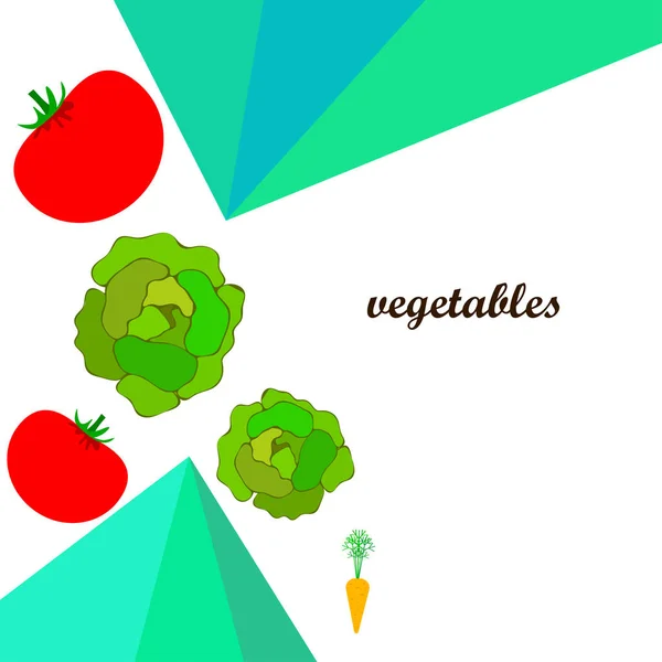 Illustration Simple Légumes Colorés Vecteur — Image vectorielle