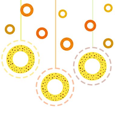 Renkli krakerlerin basit illüstrasyonu, vektör