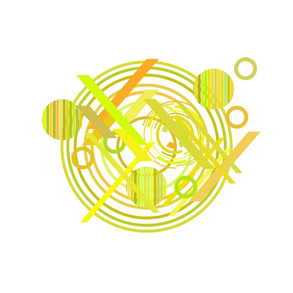 Patrón Geométrico Colores Verde Amarillo Ilustración Vectorial — Vector de stock