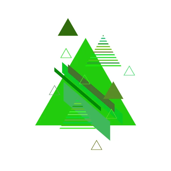 Padrão Abstrato Com Triângulos Verdes Sobre Fundo Branco — Vetor de Stock