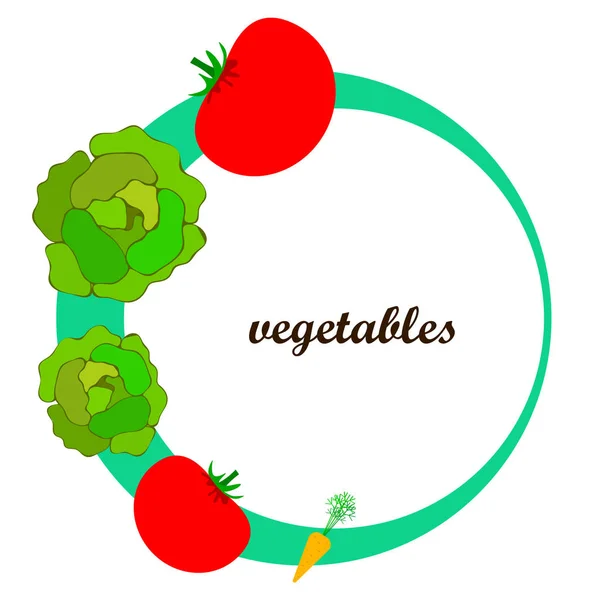 Jednoduchá Ilustrace Barevné Zeleniny Vektorového — Stockový vektor
