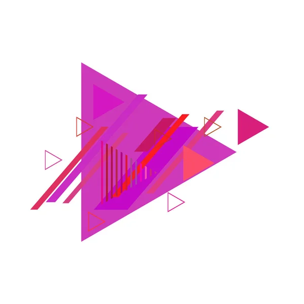 Patrón Abstracto Con Triángulos Rosa Rojo Sobre Fondo Blanco — Vector de stock