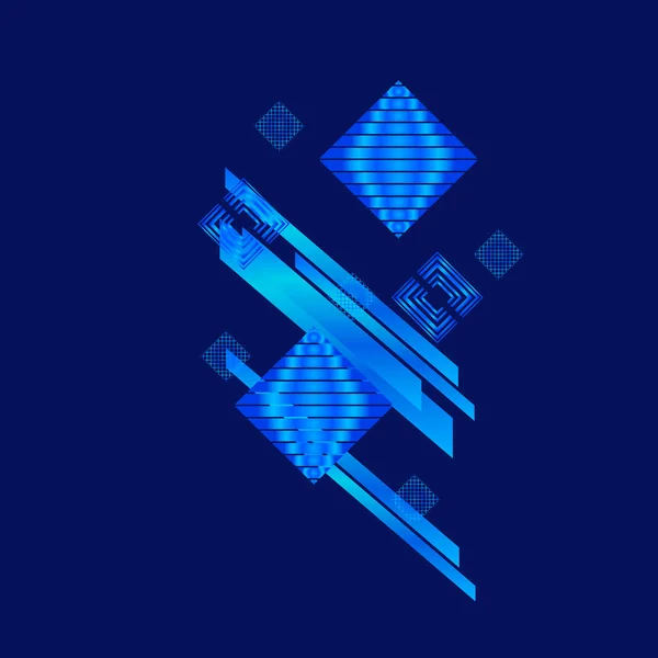Abstract Patroon Met Blauwe Rhombuses Vector Illustratie — Stockvector