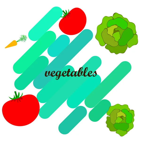 Simple Illustration Colorful Vegetables Vector — Stock Vector