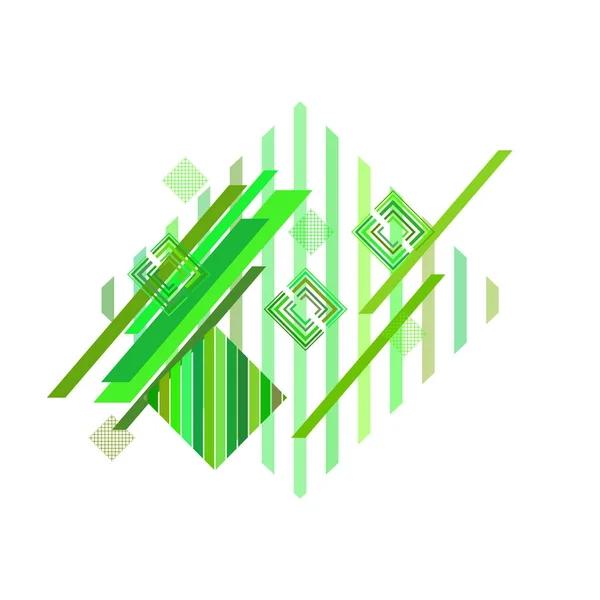 Patrón Abstracto Con Rombos Verdes Sobre Fondo Blanco — Vector de stock