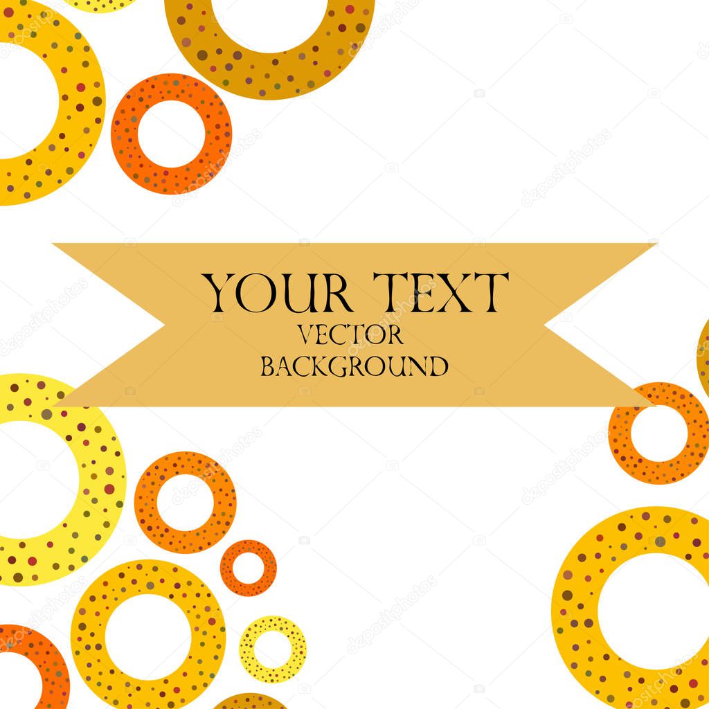 Colorful pretzels with copy space, vector