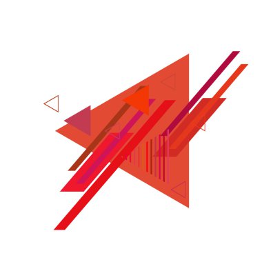 Beyaz arka plan üzerinde renkli üçgenler ile geometrik desen