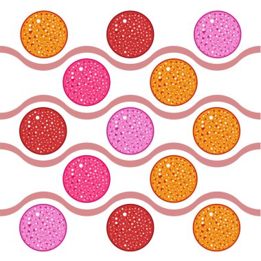 Renkli sosis, vektör basit illüstrasyon