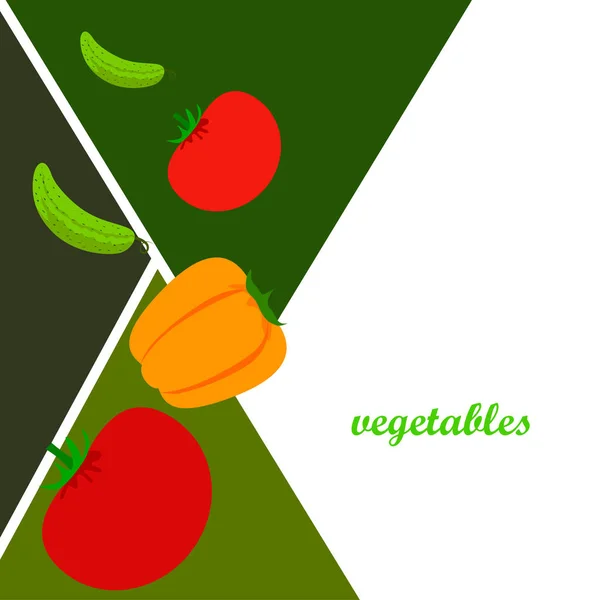 Ilustração Simples Vegetais Com Letras — Vetor de Stock