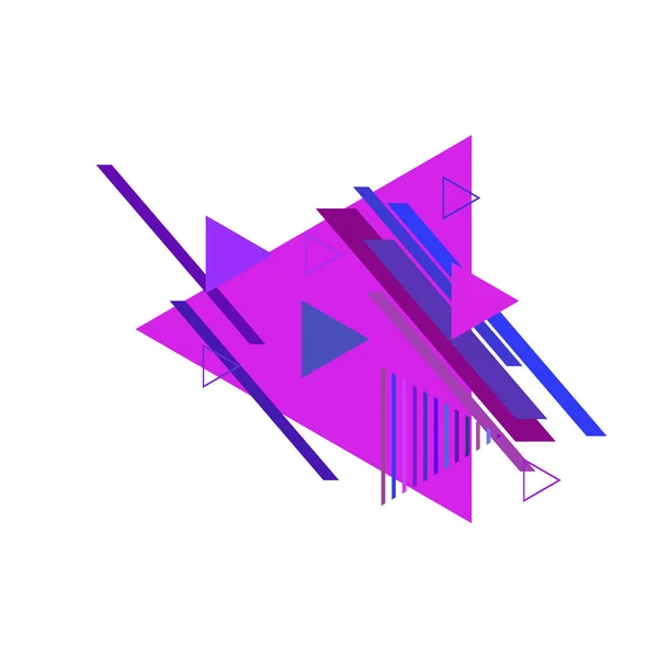 Motif Géométrique Avec Triangles Lilas Bleus Illustration Vectorielle — Image vectorielle