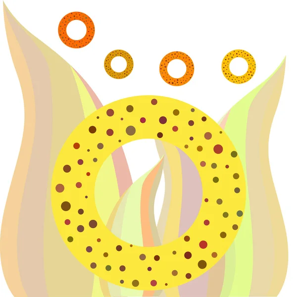 Eenvoudige Illustratie Van Gekleurde Pretzels Vector — Stockvector