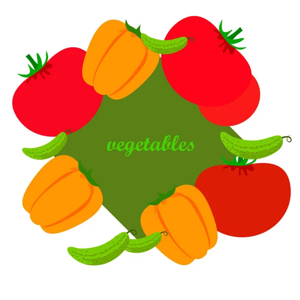 Απλή Απεικόνιση Των Λαχανικών Γράμματα — Διανυσματικό Αρχείο