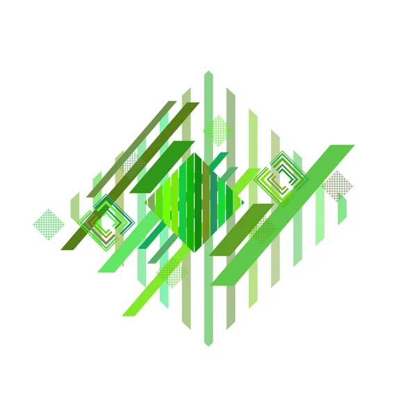 Patrón Abstracto Con Rombos Verdes Sobre Fondo Blanco — Vector de stock