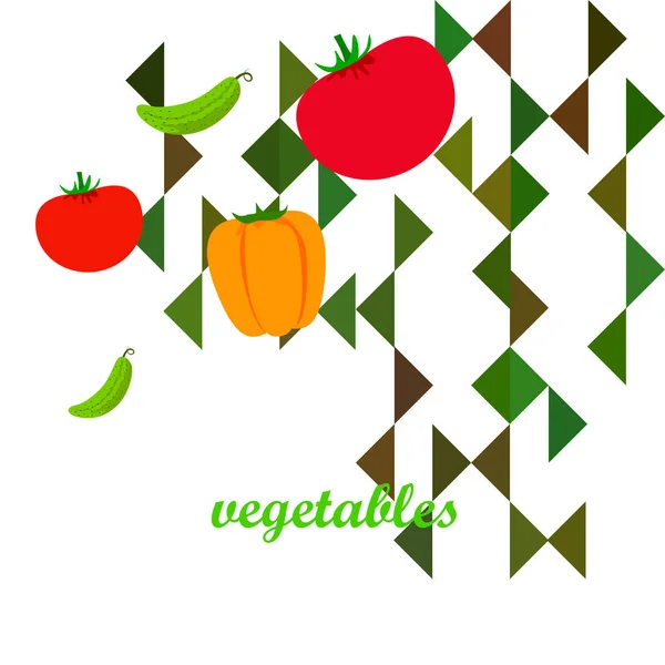 Simple Illustration Vegetables Lettering — Stock Vector
