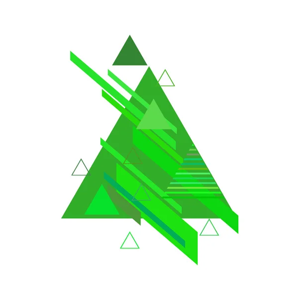 Абстрактний Візерунок Зеленими Трикутниками Білому Тлі — стоковий вектор