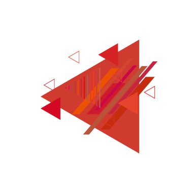 Beyaz arka plan üzerinde renkli üçgenler ile geometrik desen