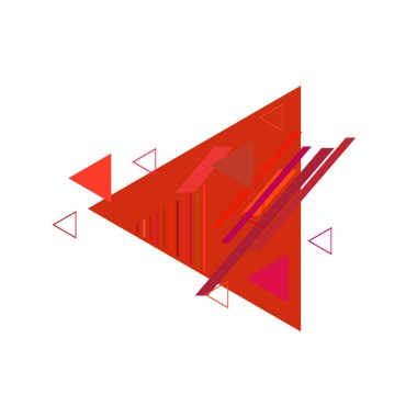 Beyaz arka plan üzerinde renkli üçgenler ile geometrik desen