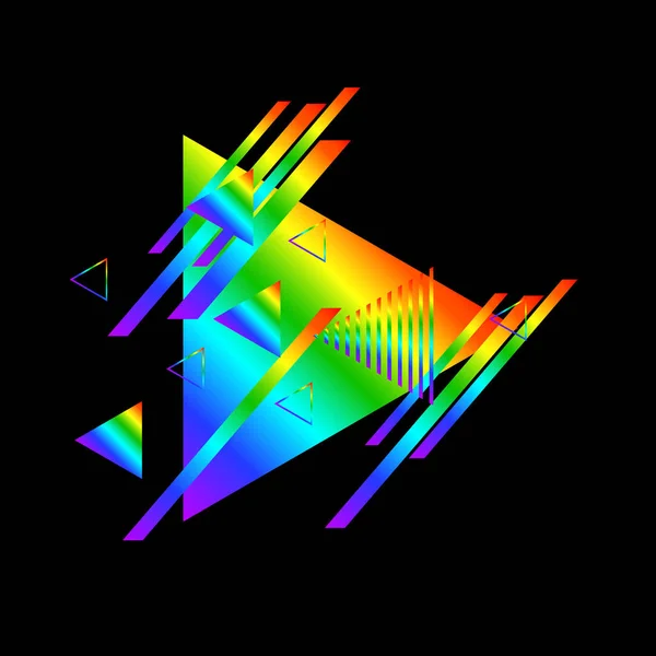 배경에 다채로운 삼각형이있는 기하학적 — 스톡 벡터