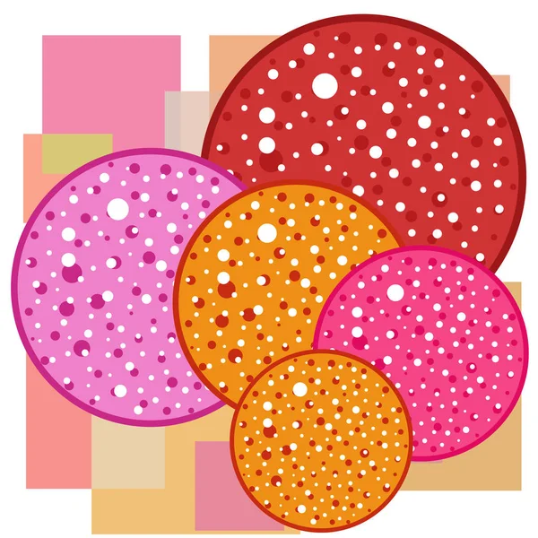 五颜六色的香肠 矢量的简单插图 — 图库矢量图片